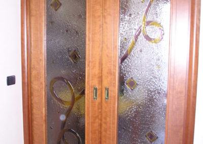 porta per interni con vetro fuso